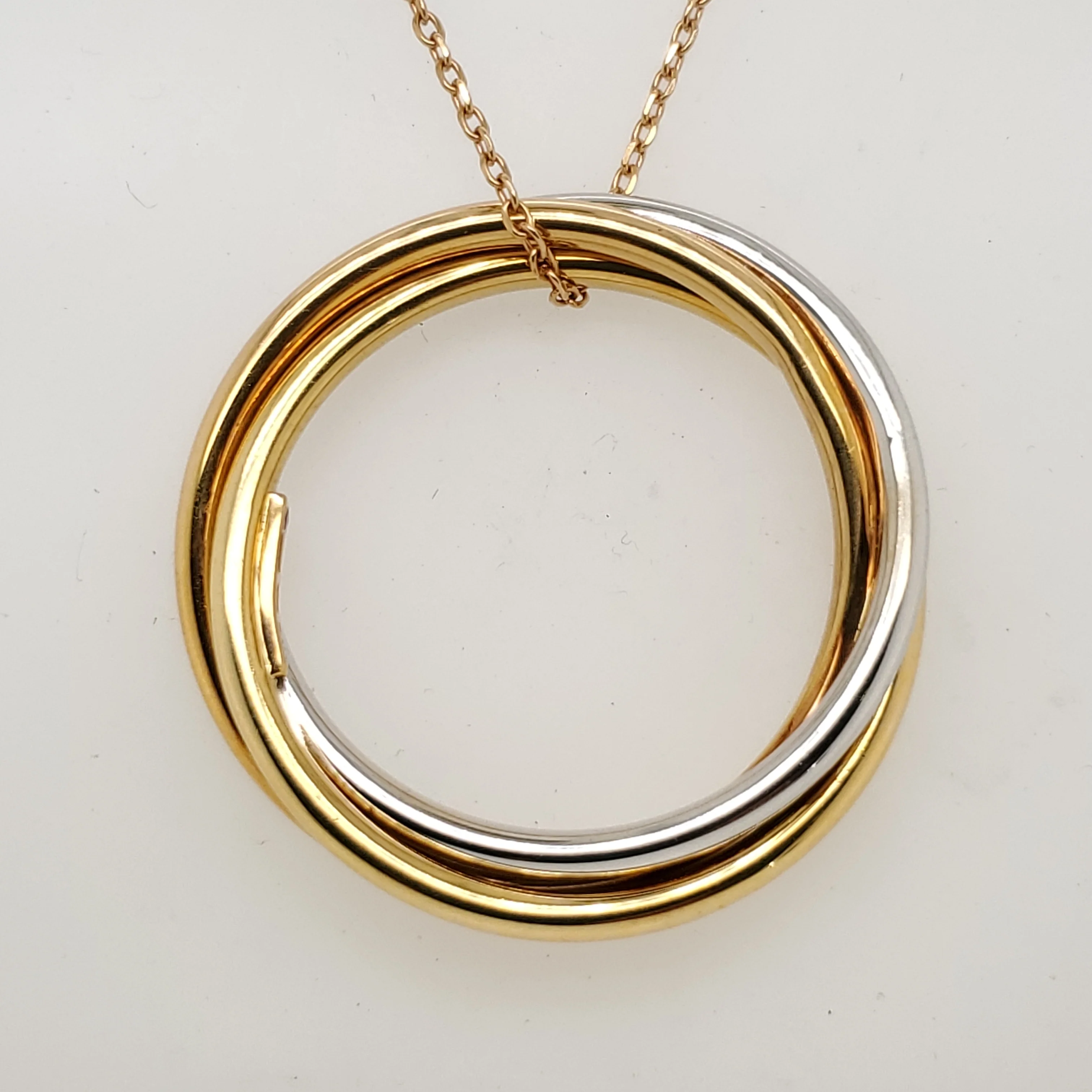 Roberto Coin 18kt Tri Gold Pendant Necklace