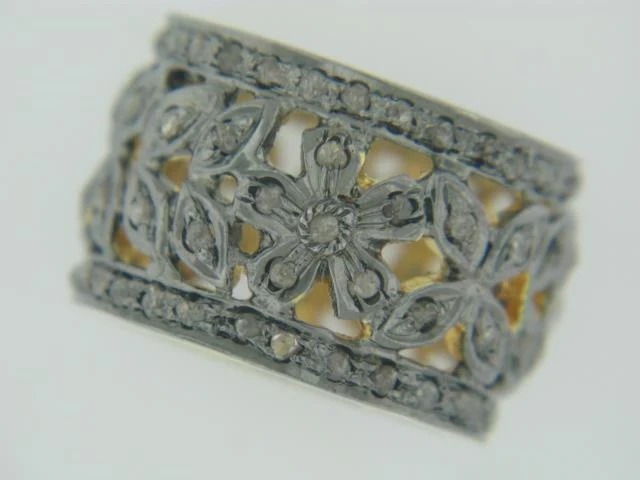 vermeil designer diamond band