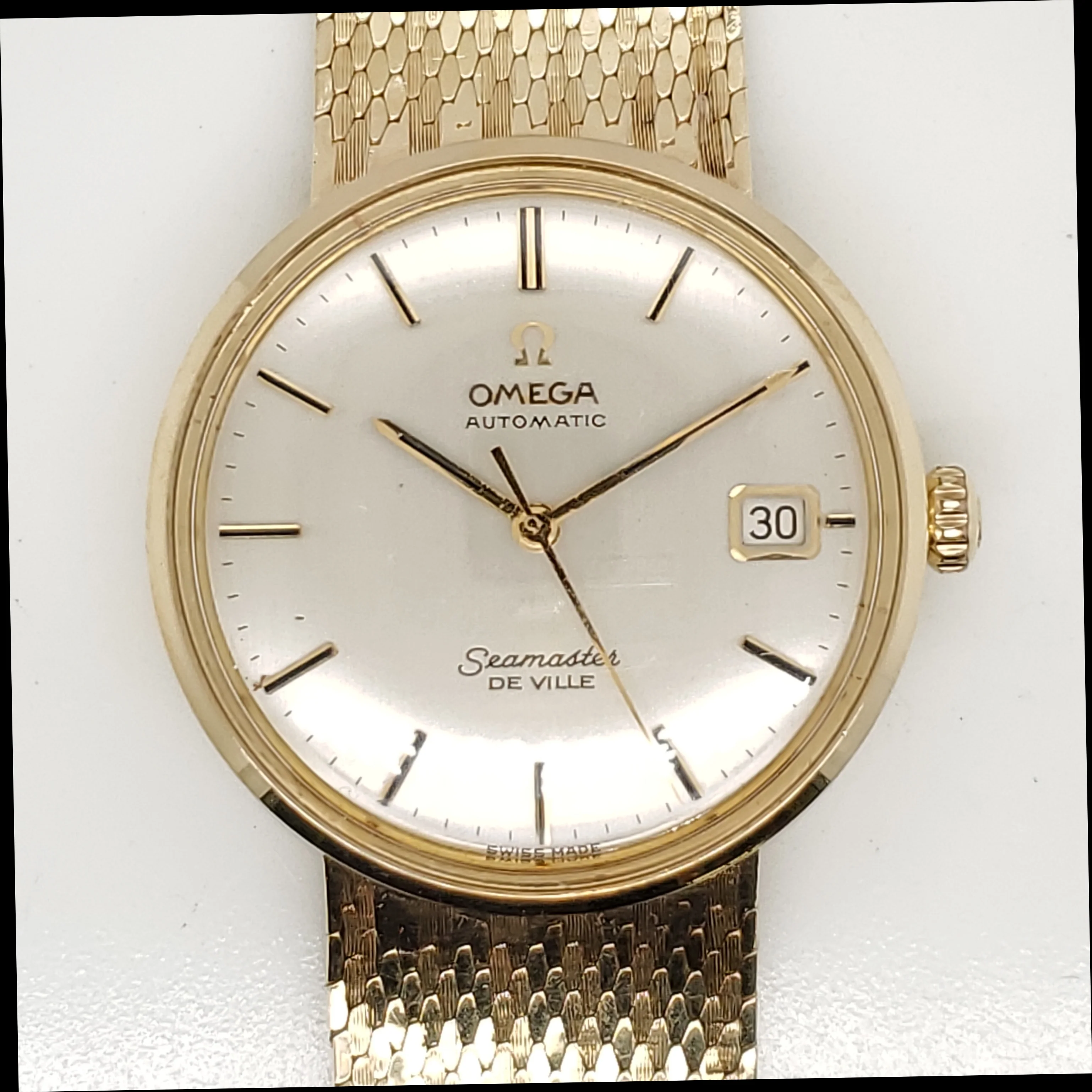 Vintage 14kt Yellow Gold Omega Seamaster De Ville Wrist Watch