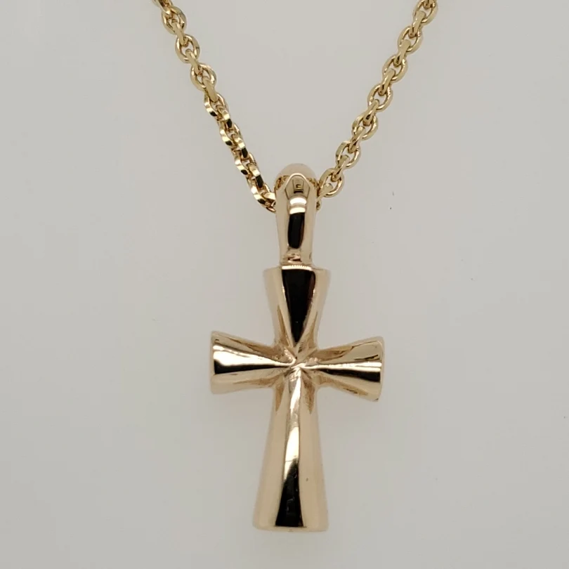 Vintage James Avery 14Kt Yellow Gold Cross on Chain