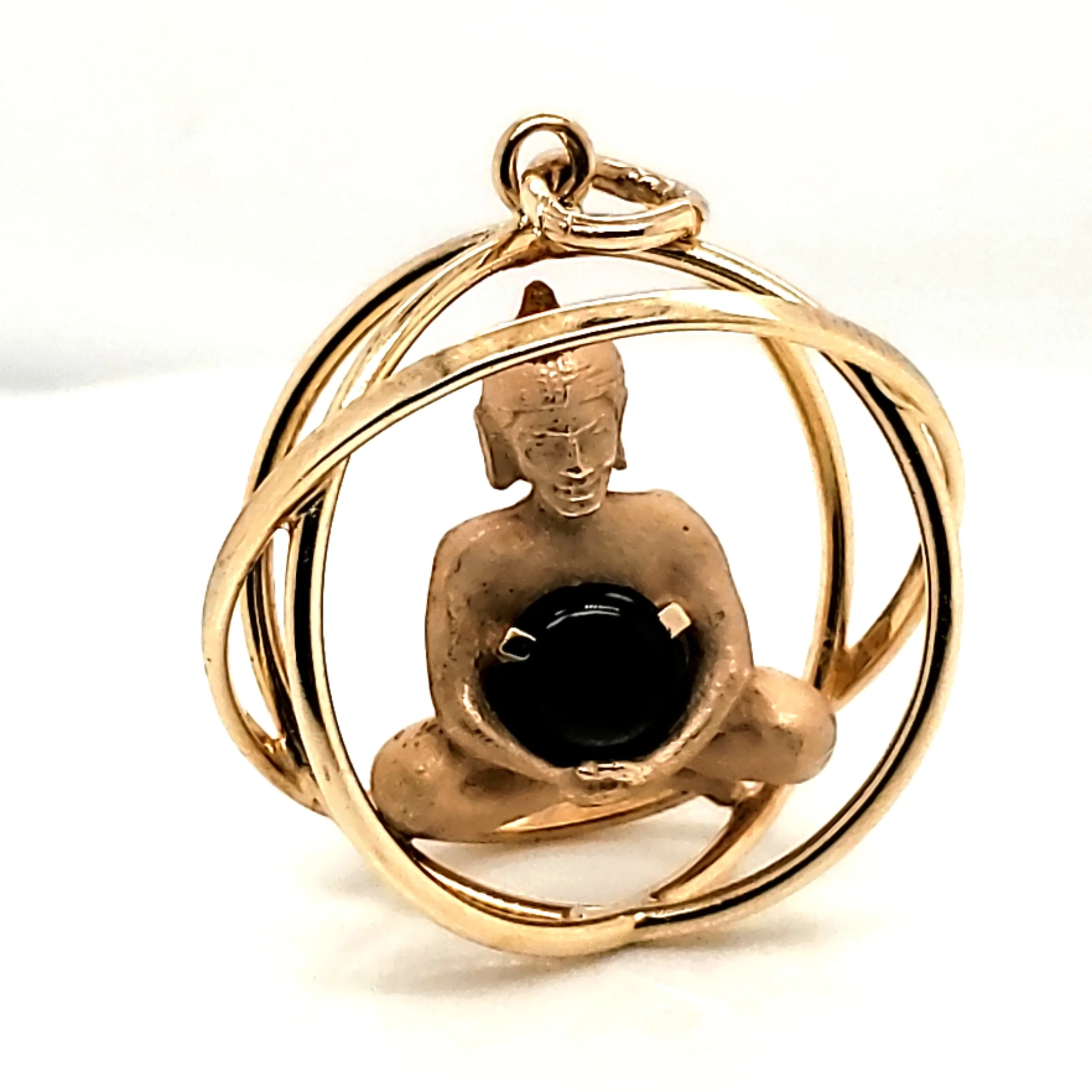 Vintage Mid-Century 14Kt Yellow Gold Buddha Charm