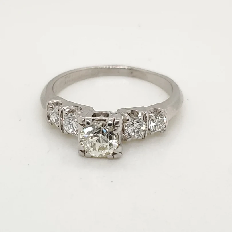 Vintage Platinum and Diamond Engagement Ring